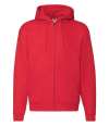 62034 Zip Through Hooded Sweatshirt Red colour image